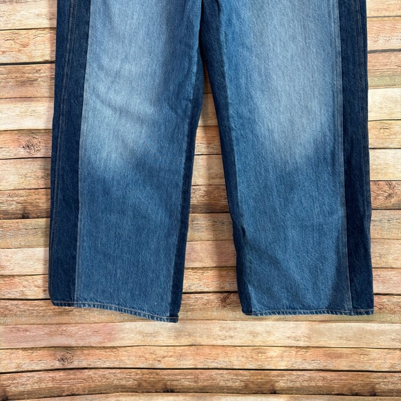 Veronica Beard Women's Two Tone Taylor Wide Leg Crop High Rise Jeans Size 29 - Picture 3 of 11